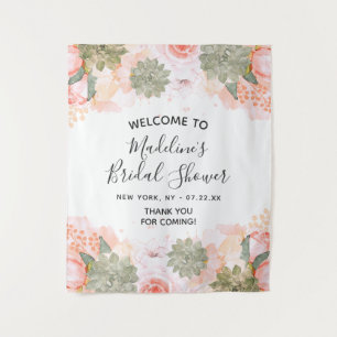 Tenture Accueil de Fête de Fiançailles Floral Succulent Me