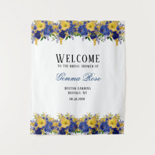 Tenture Accueil de la douche de mariage aux pivoines aquar