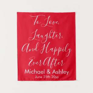 Tenture Accueil Mariage personnalisé Accueil Prop Rouge & 