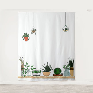 Tenture Accueil Pots Plante Doodart