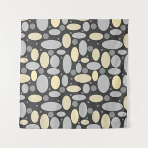 Tenture Adstrat polk corcles point rétro vintage impressio