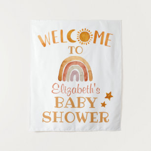 Tenture Affiche de bienvenue Sunshine, Moon, Rainbow et St