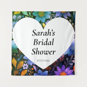 Tenture Affiche de mur de douche de mariage personnalisée
