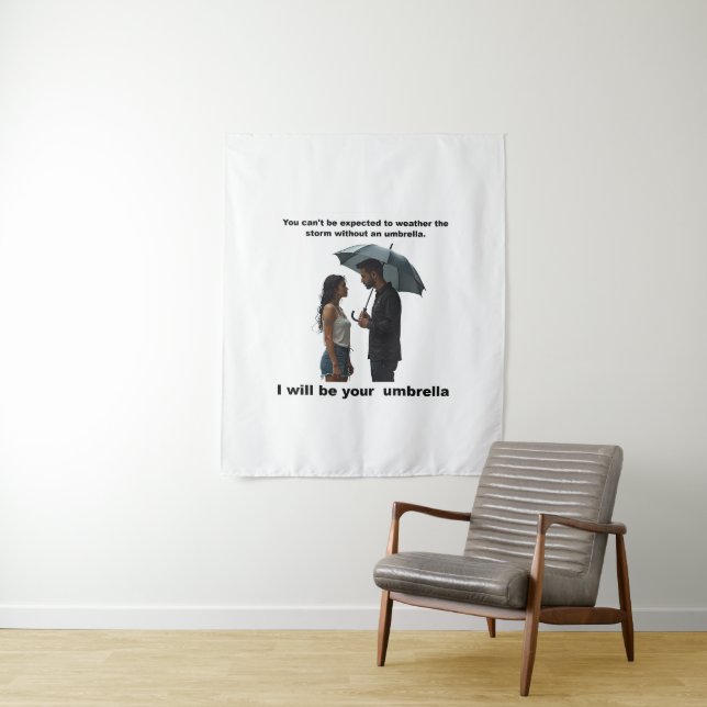 Tenture Affiche encourageant de l'amitié et du soutien (En situation)