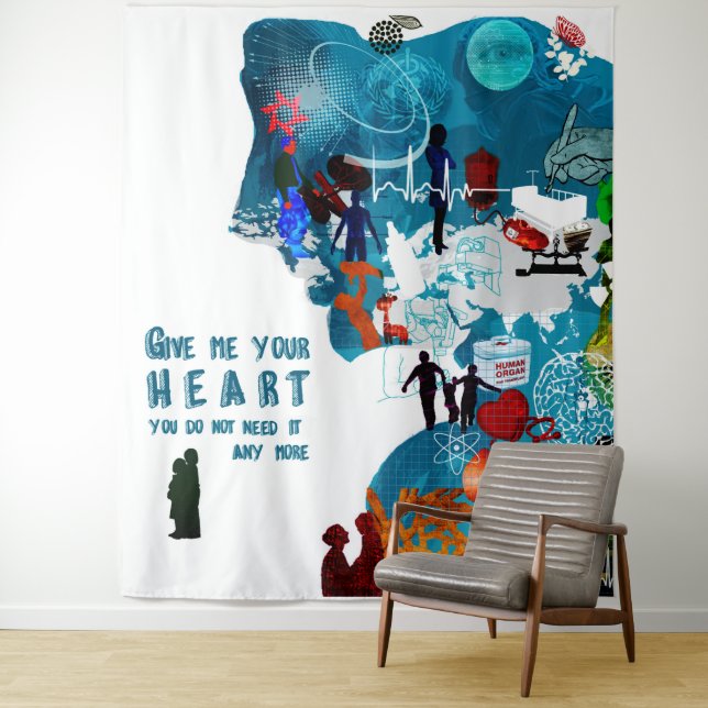 Tenture Affiche encourageant le don d'organes pour la tran (En situation)