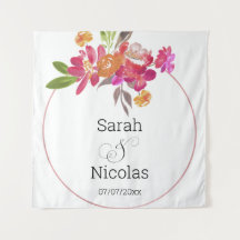 affiche murale wedding shower personnalisée