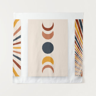 Tenture Affiches Abstraites de la lune Sun Boho