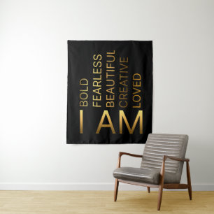 Tenture Affirmations positives chrétiennes