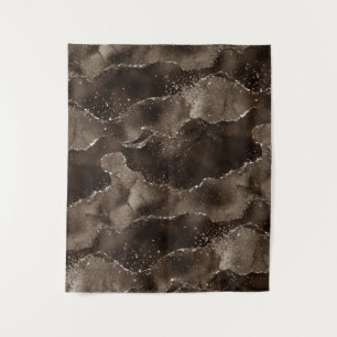 Tenture Agate Lunatique   Bronze Doré Brun Café Taupe