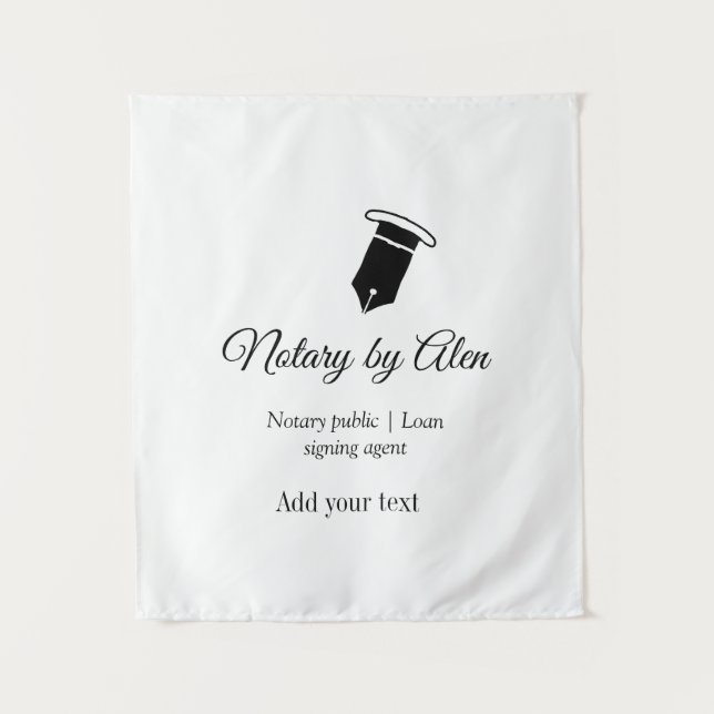 Tenture Agent de signature de prêt public notaire ajouter  (Devant)