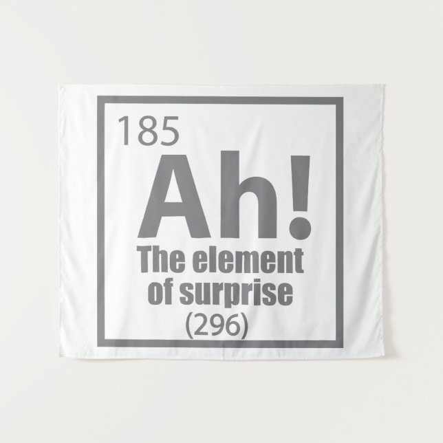 Tenture Ah ! L'élément de la plaisanterie de la chimie amu (Devant (Horizontal))