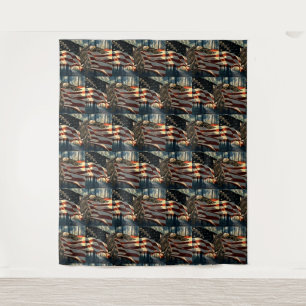 Tenture Aigle à drapeau américain