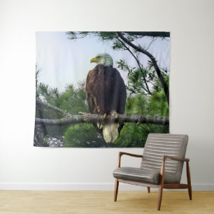 Tenture Aigle mûre perché dans l'arbre