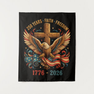 Tenture Aigle patriotique de 250 ans de foi et de liberté