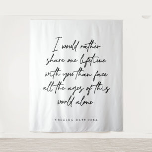 Tenture Aimer Citation Mariage Fond photo