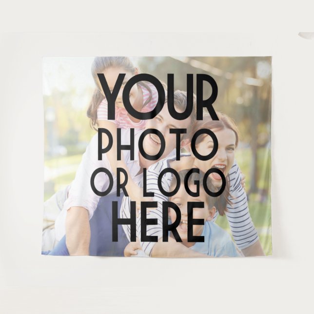 Tenture Ajouter une photo personnelle ou un logo de sociét (Devant (Horizontal))