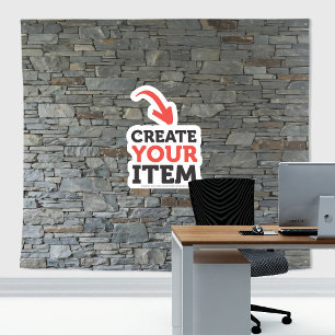 Tenture Ajoutez votre logo Ardoises de pierre Zoom Toile d