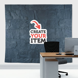 Tenture Ajoutez votre logo Stone Slates Zoom Toile de fond
