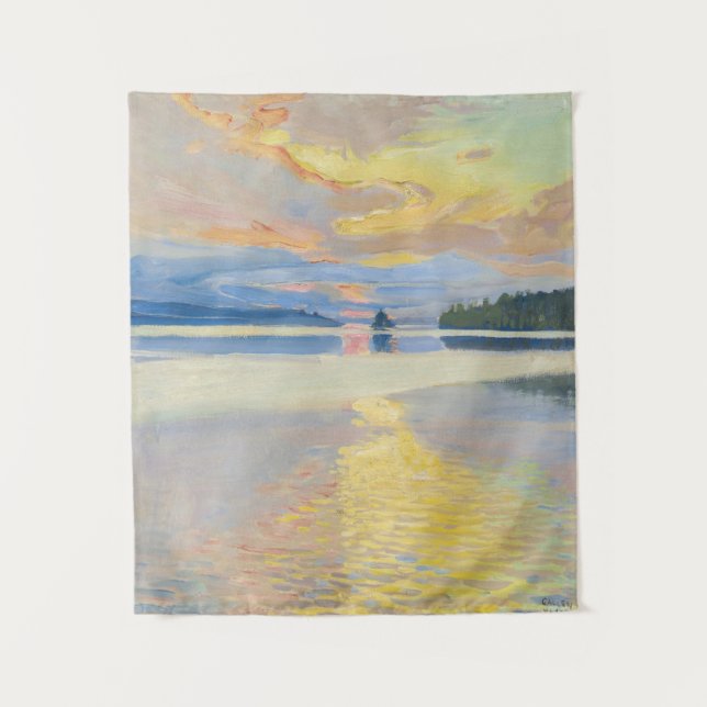 Tenture Akseli Gallen-Kallela - Coucher de soleil sur le l (Devant)
