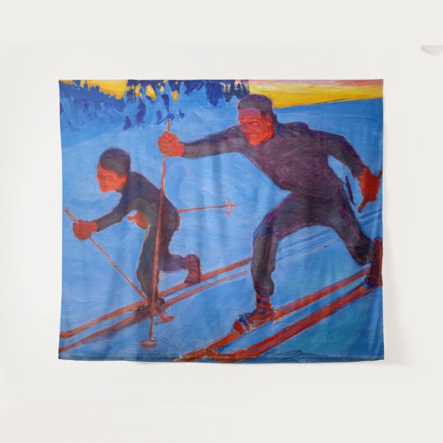 Tenture Akseli Gallen-Kallela - Skiers (Devant (Horizontal))