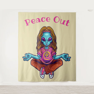 Tenture Alien de Peace Out Hippie