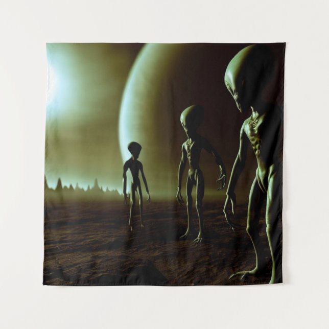 Tenture ALIENS gris SF 1 (Devant)