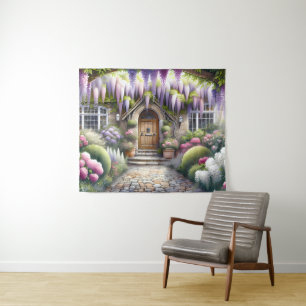 Tenture Allée de jardin de cottage fantaisiste