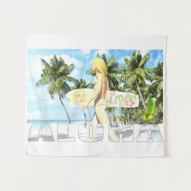 Tenture Aloha 01 (Devant (Horizontal))