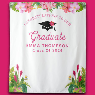 Tenture Aloha Graduation Luau Classe De 2024 Contexte