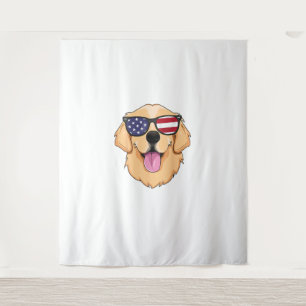 Tenture America Golden Retriever 4 juillet pour hommes gar