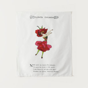 Tenture American Beauty Rose, Whimsical Flowers Livre Art