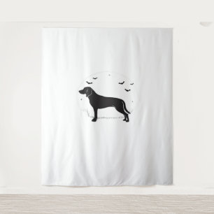 Tenture American Foxhound Dog - Halloween Moon Silhouette