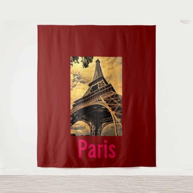 Tenture Amour & Romance Ville de Paris Tour Eiffel France (Devant)