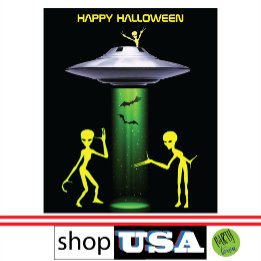 Tenture Amusant Alien 🎅 🛸 UFO fête d'Halloween