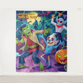 Tenture Amusante fête du monstre d'Halloween accrochant la