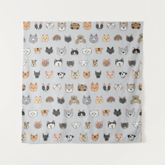 Tenture Amusement animal : Chiens de chats Doodle Mix