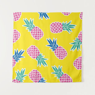 Tenture Ananas Frenzy : Caricature Vintage.