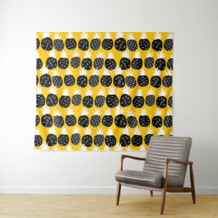 Tenture Ananas noir