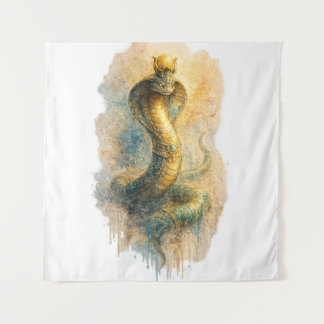 Tenture Ancient Egyptian Cobra Golden Uraeus Mythology