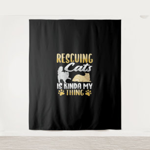 Tenture Animal Rescue Chat Secourt Chat Sauveur Chat