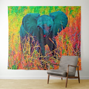 Tenture AnimalColor_Elephant_002