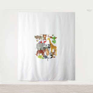 Tenture Animaux de zoo Faune Anniversaire Zoo Jour 26 Ani
