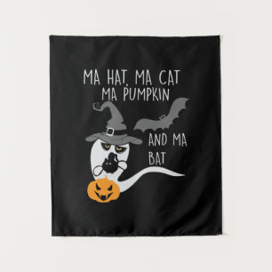 Tenture Anniversaire de Halloween Ma Hat Ma Cat