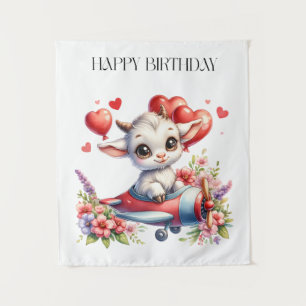Tenture Anniversaire de Pilote Chèvre