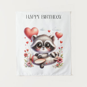 Tenture Anniversaire du pilote raton laveur