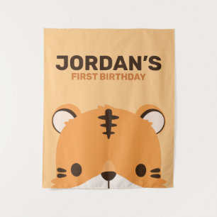 Tenture Anniversaire du Tigre mignon