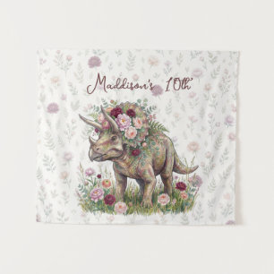 Tenture Anniversaire Fille Dinosaure