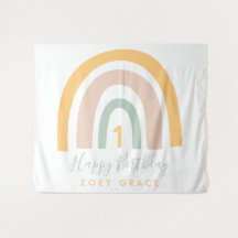 Anniversaire Moderne Fille Arc-en-Ciel Pastel