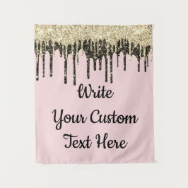 Tenture Anniversaire noir rose personnalisé Fond d'écran