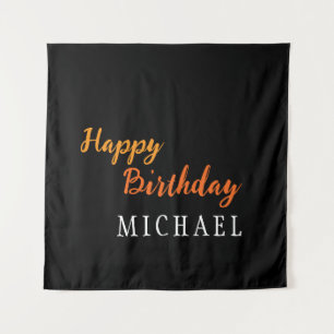 Tenture Anniversaire Votre Nom Minimaliste Moderne